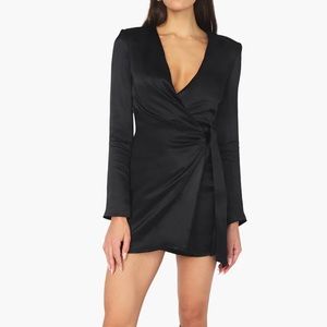 NWT WeWoreWhat Satin Cowl Front Slip Dress